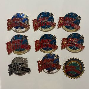 9 Vintage planet Hollywood pins